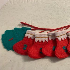 Christmas stocking advent calendar